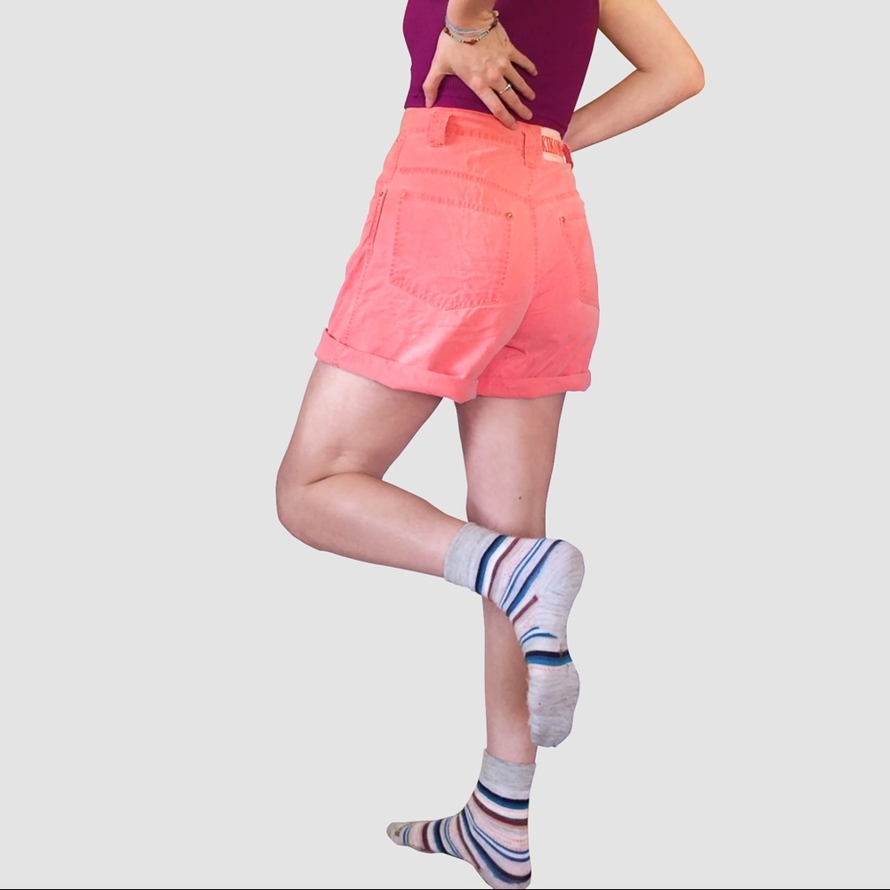 Vintage 90s Salmon High Waisted Shorts